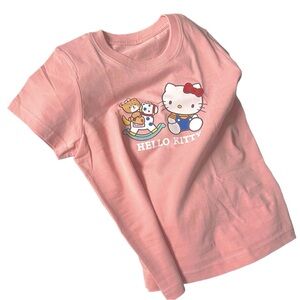 Hello Kitty 100% Cotton Blush Pink T-Shirt, Measurements Below (NIP)